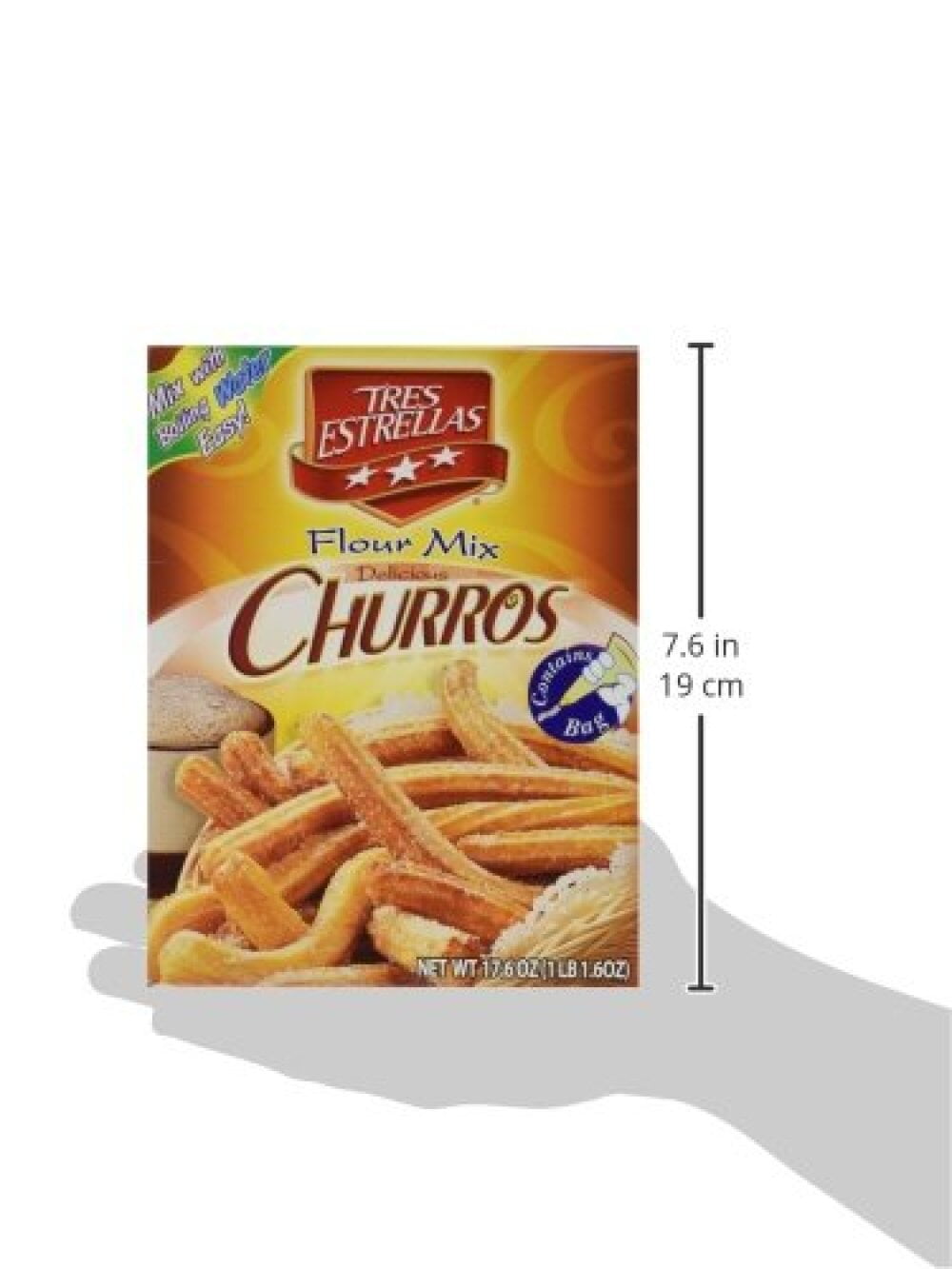 Tres Estrellas Churros Flour Mix, 17.6 oz