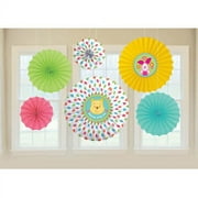 Winnie the Pooh 'Little Hunny' Baby Shower Paper Fan Decorations (6ct)