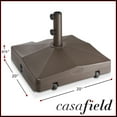 thumbnail image 7 of 100lb Capacity Fillable Mobile Umbrella Base Stand 2 Wheels and Handle - Brown, 7 of 7