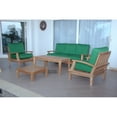 thumbnail image 4 of Outdoor Patio Sofa Set 5 Piece Deep Seating Furniture Teak Coffee Table Ottoman, 4 of 4