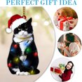 thumbnail image 3 of Decoración navideña para el hogar, Gato, perro, adornos colgantes para coche, adornos acrílicos para decoración de árbol de Navidad, 3 of 4
