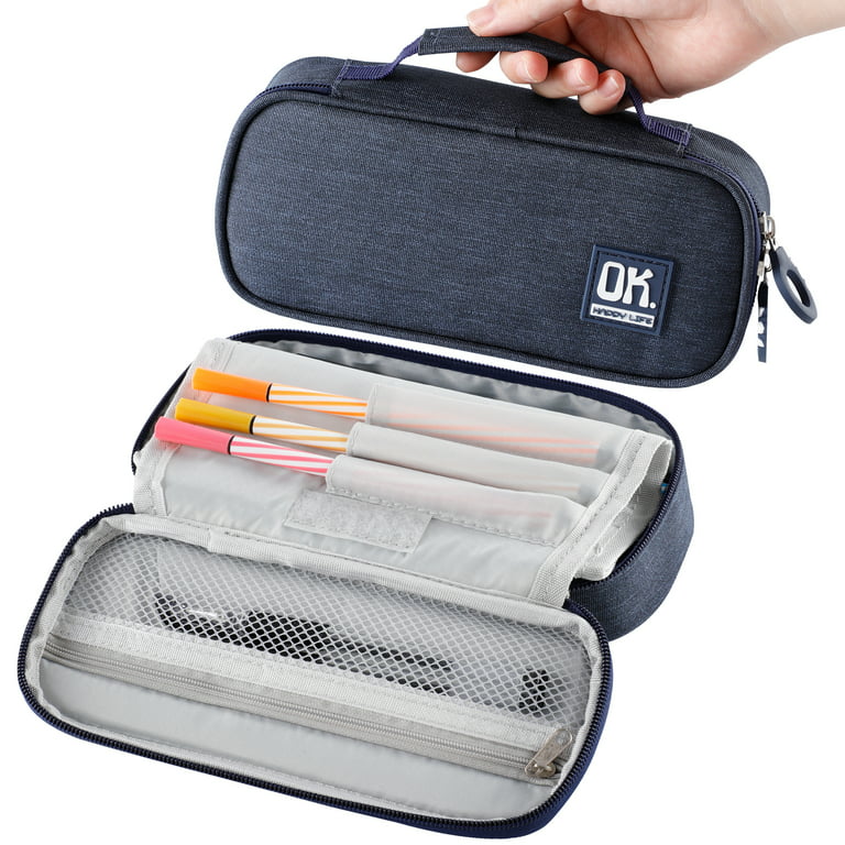 SHENGXINY Canvas Pencil Pouch for School Supplies Multi-Purpose Travel Bags  Pen Pencil Case Clearance Small Zipper Pouch 