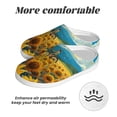 thumbnail image 6 of Xecao Field Bicycle Young Sunflower Print Cotton Slippers Fuzzy Warm Cozy Slippers Non Slip House Slippers For Indoor Outdoor Cotton Slippers House Slippers-11, 6 of 7