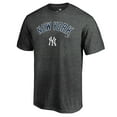 thumbnail image 2 of Men's Heathered Charcoal New York Yankees Team Lockup T-Shirt, 2 of 3