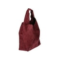 thumbnail image 3 of Time and Tru Women's June Soft Faux Suede Hobo Bag, Wine, 3 of 5