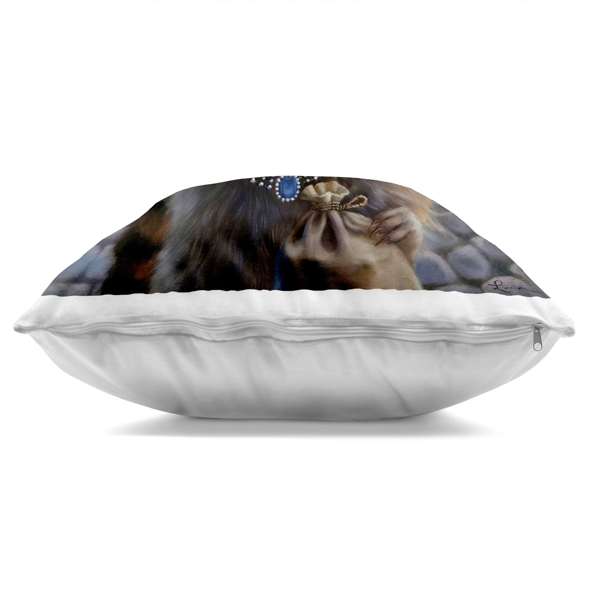 Stupell Industries Louvre Loot Raccoon Decorative Printed Throw Pillow, design by Lucia Heffernan, 18 x 7 x 18