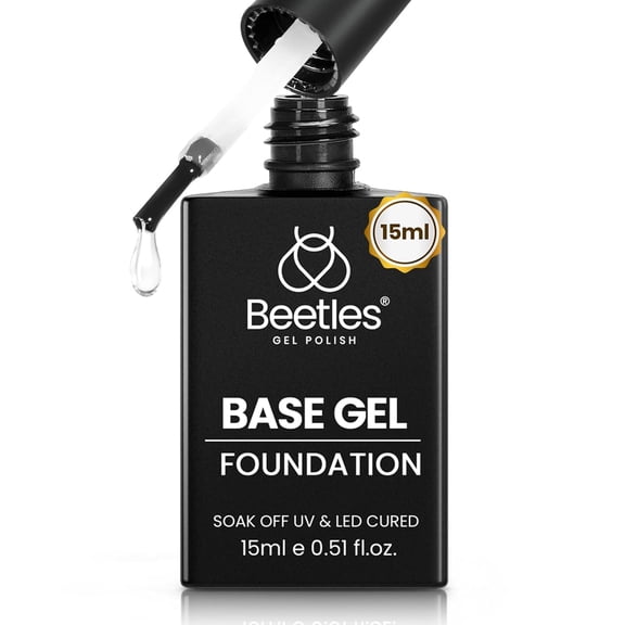 Beetles Gel Base Coat, 15ml, LED Formula for Gel Polish