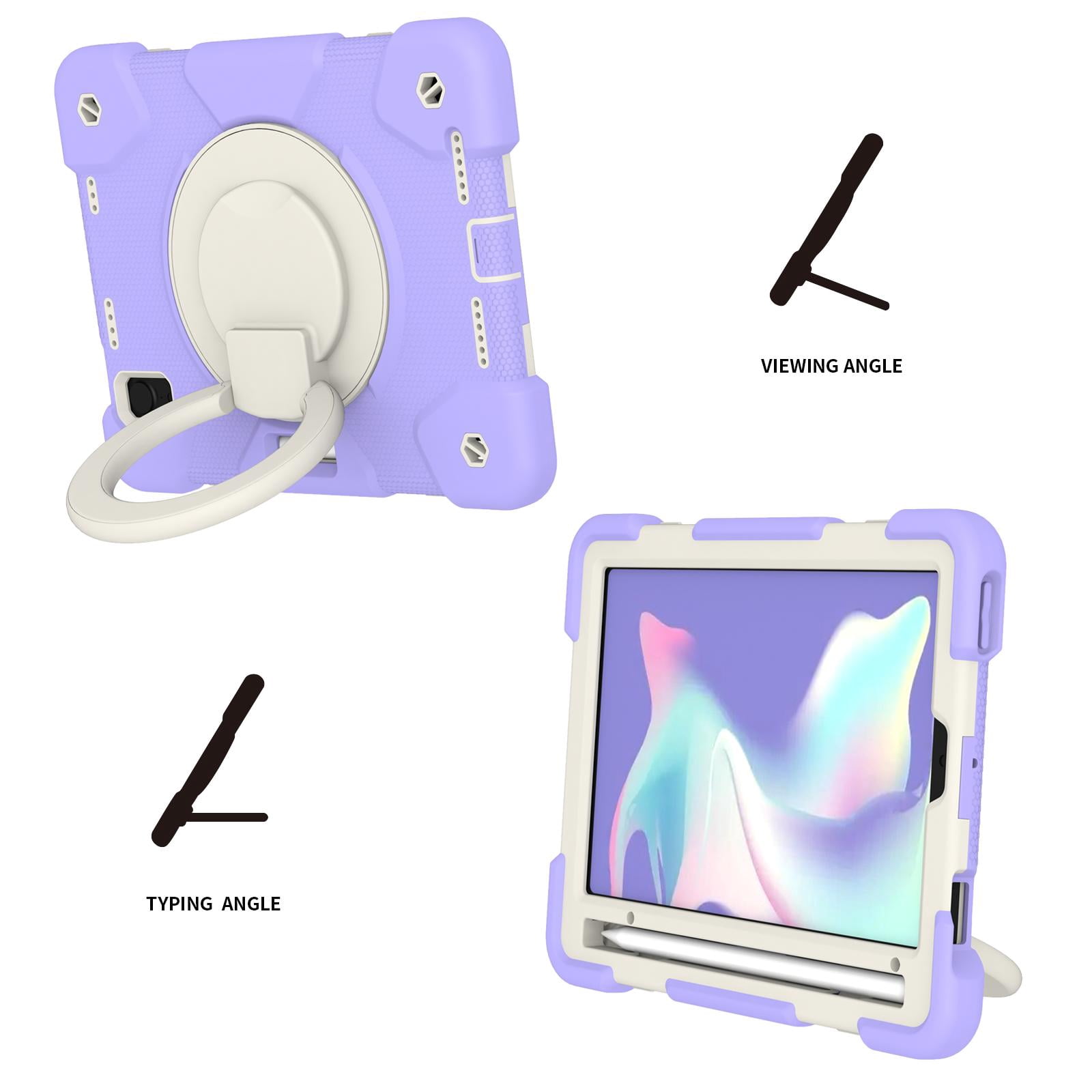 TECH CIRCLE Kids Case for Apple iPad mini 6th Gen 8.3-inch 2021 - Rugged Protective Handle Kickstand Shockproof Hybrid TPU PC Cover Shoulder Strap Pencil Holder Case for Apple iPad mini 6-Lightpurple