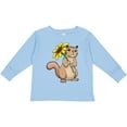 thumbnail image 3 of Inktastic Cute Chipmunk with Sunflower Boys or Girls Long Sleeve Toddler T-Shirt, 3 of 5