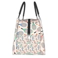 thumbnail image 4 of Vsdgher Cute Tennis Racket Print Insulated Reusable Bags with Sturdy Zipper and Handles, Foldable Totes for Hot or Cold Food Bring or Delivery, 4 of 8