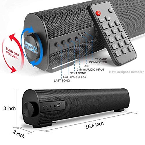 Barra de sonido portátil para TV/PC, barra de sonido SPORTPARK con sub