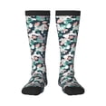 thumbnail image 2 of Picia Women Crew Soft Moisture-wicking Socks Cute Poodle Dog Pattern Design Cotton Socks, One Size fit All, 2 of 9
