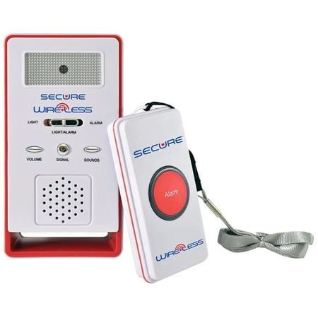 Secure Wireless Caregiver Pager with Nurse Call Button - Remote Nurse Alert System SOS Help Panic Emergency Pendant for Elderly, Disabled Patients, Seniors - 500+ Ft Range