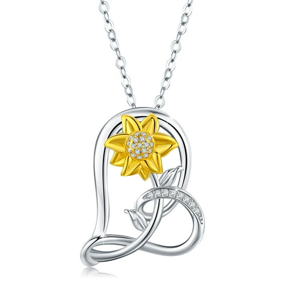 Coachuhhar Tu Es Mon Soleil Collier Tournesol S925 Argent Sterling Bijoux Tournesol pour Femmes Ados