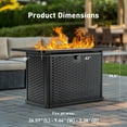 thumbnail image 5 of 43" Propane Fire Pit with Glass Rocks for Patio & Garden, Black Outdoor Gas Fire Pit Table with Lid & Lava Rocks, 5 of 8