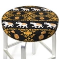 thumbnail image 3 of Disketp traditional Elephant Funda Redonda para Taburete, Funda de Cojín para Silla de Bar Suave y Elástica-14 inch, 3 of 7