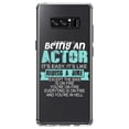thumbnail image 1 of DistinctInk Clear Shockproof Hybrid Case for Samsung Galaxy Note 8 - TPU Bumper Acrylic Back Tempered Glass Screen Protector - Being An Actor is Easy - It's Like Riding A Bike, 1 of 5