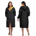 thumbnail image 2 of Adoretex Unisex Waterproof Swim Parka, Quick-dry Warm Coat Water Sports Jacket for Adults & Kids-PK005-Black/Yellow-YM, 2 of 6