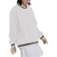 thumbnail image 1 of IMENGL Chandail en Molleton Imprimé Mode Automne, Blanc G, Taille M-5TG, 1 of 5
