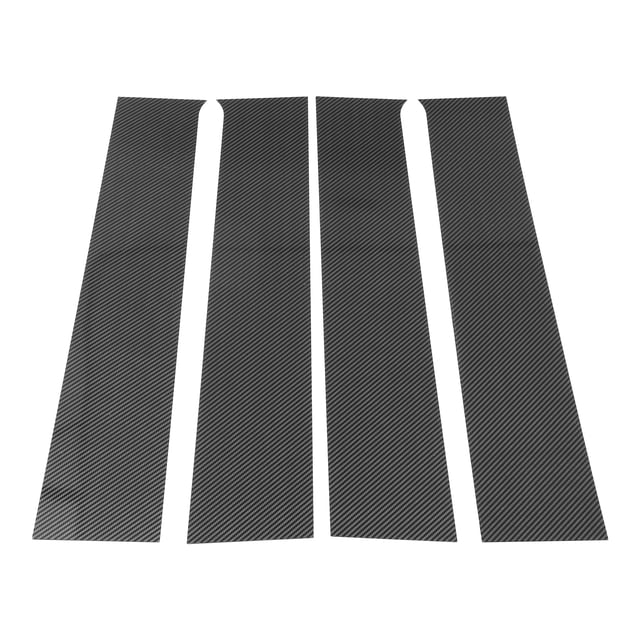 Moldura de Ventana del Pilar de la Puerta Unique Bargains para Chevy Silverado 2014-2019 Patrón de Fibra de Carbono Negro Sticker Antirrayones para Cubrir los Postes del Pilar 4 Pcs