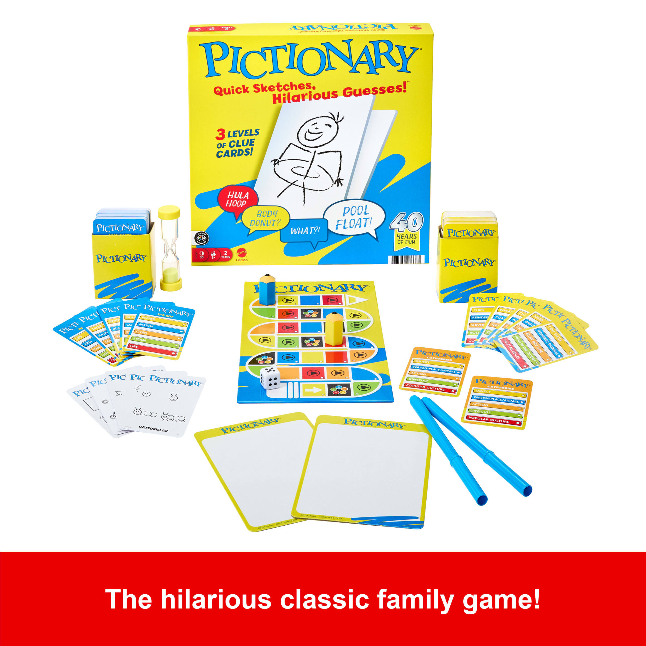 Pictionary Classic Drawing Board Game, Ages 8+ photo 3