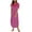 Hot Pink Stripe, variant on gakvbuo Maxi Dress For Women With Pockets Boho Summer Dresses Short Sleeve V Neck Long Beach T-Shirt Dress With Side Split Bottom Sundress Travel Vacation Outfits