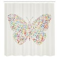 thumbnail image 2 of Ambesonne Music Note Shower Curtain, Butterfly with Notes, 69"Wx70"L, Multicolor, 2 of 4