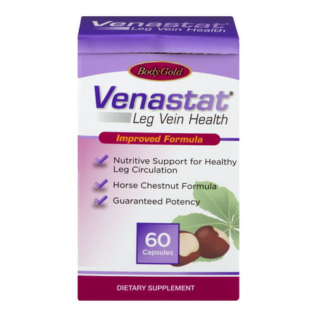 BodyGold Venastat Leg Vein Health, 60 Ct (Best Leg Makeup For Spider Veins)