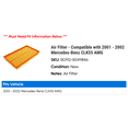thumbnail image 2 of Air Filter - Compatible with 2001 - 2002 Mercedes-Benz CLK55 AMG, 2 of 2