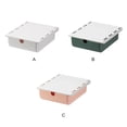 thumbnail image 3 of Injueey Caja de almacenamiento de plástico para debajo del cajón del escritorio, caja de almacenamiento de perforación libre, bandeja para lápices de Almacenamiento y organización del hogar Verde Injueey HA080122-02, 3 of 6