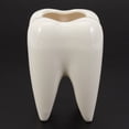 thumbnail image 2 of 2X Tooth Shape White Ceramic Flower Pot Modern Design Planter Teeth Model Mini Desktop Pot Gift(Without Plants), 2 of 8