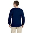 thumbnail image 2 of The Gildan Adult Ultra Cotton 6 oz Long Sleeve T-Shirt - NAVY - XL, 2 of 4