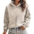 thumbnail image 2 of Sweatshirt For Women Leopard Print Hoodie Long Sleeve Casual Pullover Versatile Trendy Fall Outfits For Women, 2 of 5