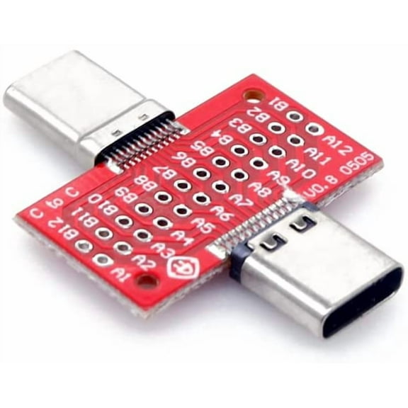 Treedix USB 3.1 Type-C Male to Female Test Board Circuirt Board 24Pin for Date Line Wire Cable Transfer Extension