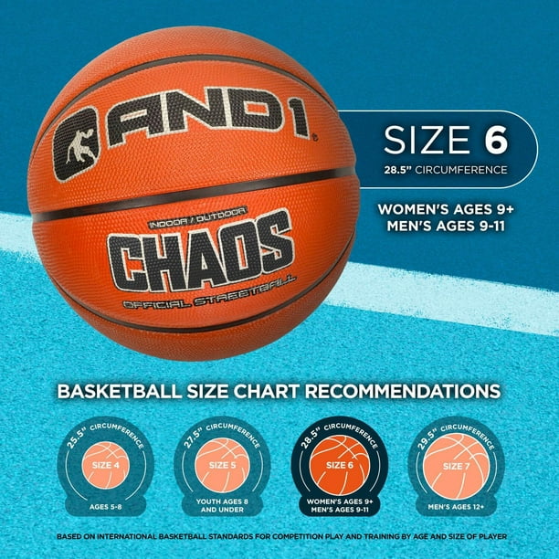 AND1 Fantom Graffiti Rubber Basketball, Size 6 (28.5