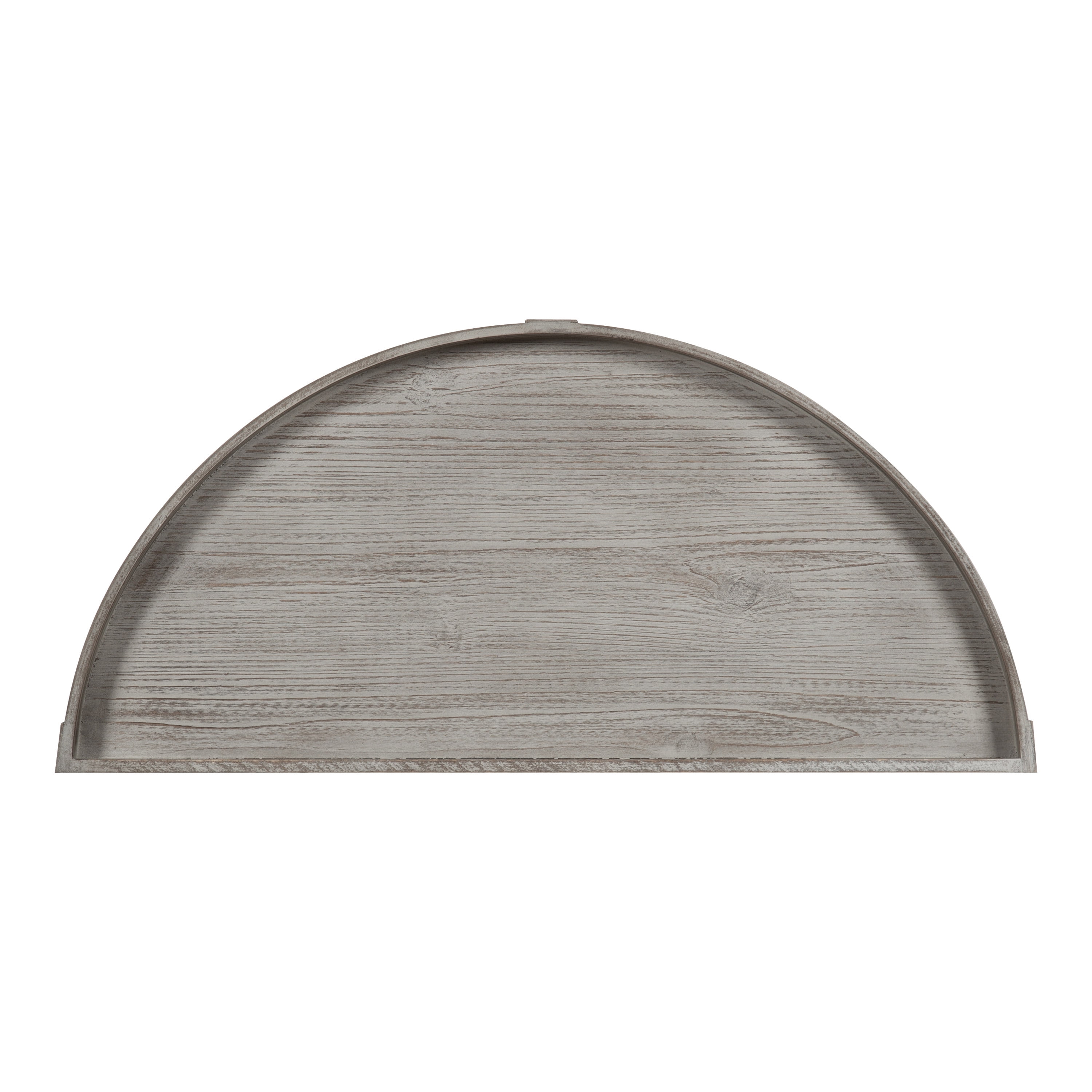 Kate and Laurel Bellport Farmhouse Demilune Console Table, 30 x 14 x 30, Rustic Gray, Rustic Accent Table for Storage and Display