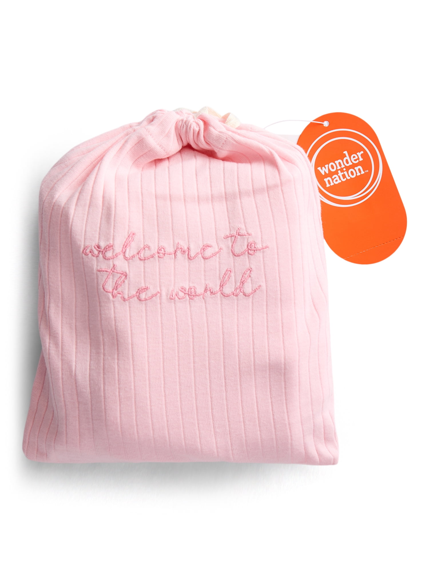 Wonder Nation Organic Cotton Baby 4-PieceLayette Gift Set, Sizes Newborn-9 Months