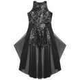 thumbnail image 3 of TSSOE Kids Flower Girls Wedding Party Chiffon Sequins Dress Junior Bridesmaid Birthday Sleeveless Black 16, 3 of 6