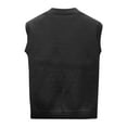 thumbnail image 4 of pxiakgy ladies college style knitted sweater vest sleeveless v-neck retro vest black xxl, 4 of 5