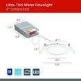 thumbnail image 5 of Contractor Select WF4 SWW5 4 In. Selectable CCT Ultra Slim Canless Integrated LED Black Recessed Light, 5 of 9