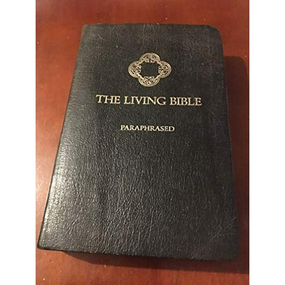 Pre-Owned The Living Bible Paraphrased Handy Size Black Genuine Cowhide Leather (Unknown) 0842322515 9780842322515