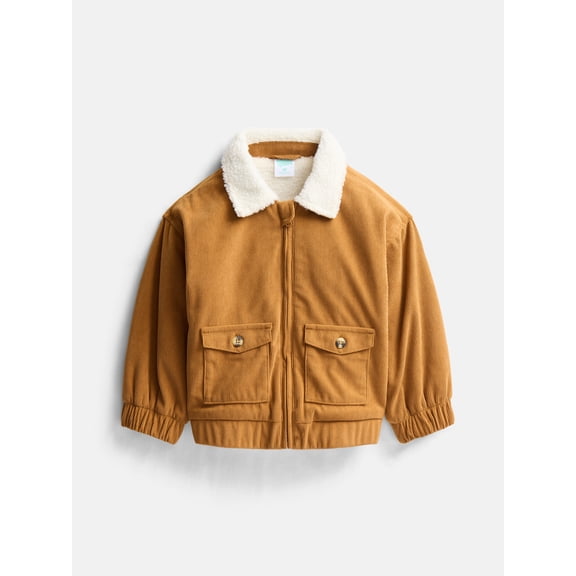 Wonder Nation Toddler Boys Faux Shearling Zip Up Jacket, Sizes 12M-5T