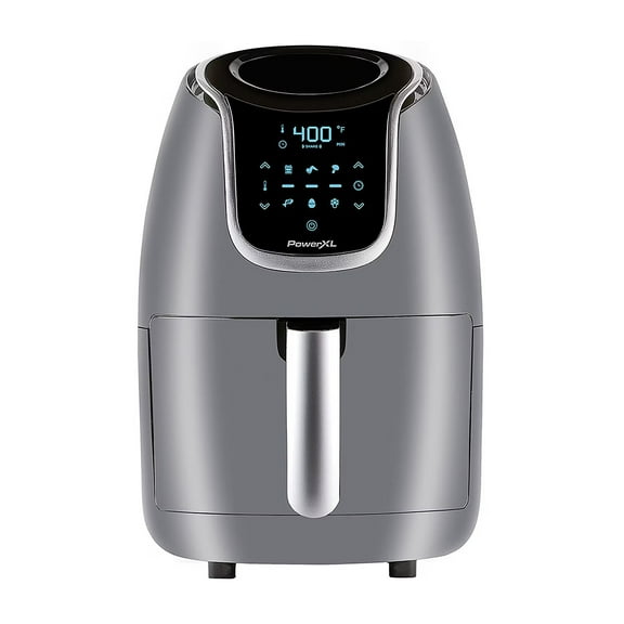 Restored PowerXL 2 qt Air Fryer, Gray - Cool Touch Handle (Refurbished)