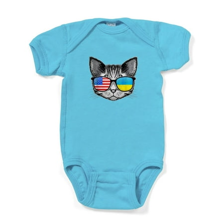 

CafePress - Ukraine Us Flag Roots Cat Ukrainian Amer Body Suit - Cute Infant Bodysuit Baby Romper