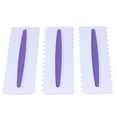 thumbnail image 3 of Raspador de pasteles de 3 piezas, plástico premium, superficie brillante y duradera, fácil de usar, alisador de glaseado., 3 of 14
