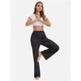 thumbnail image 5 of High Waisted Elastic Wide Leg Yoga Pants for Women with Pockets Casual Sportswear Pants, 5 of 5