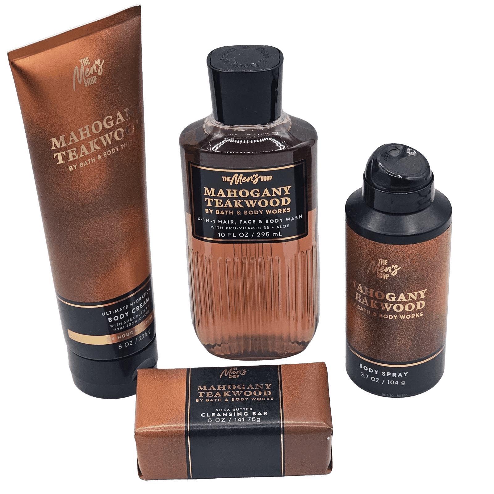 Bath & Body Works Mahogany Teakwood 4-Piece Gift Bag Set