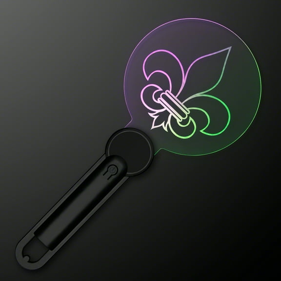 Fleur de Lis Mardi Gras LED Light Up Wand