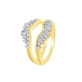 thumbnail image 3 of Round & Baguette Shape White Cubic Zirconia Enhancer Guard Ring in 10k Yellow Gold Ring Size - 10, 3 of 3