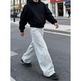 thumbnail image 2 of Reppunk Men's Vintage Light Acid Wash Baggy Wide Leg Jeans, Relaxed Oversized Loose Fit Denim Pants, Business Casual Versatile Office Daily Full Length Trousers, 2 of 8